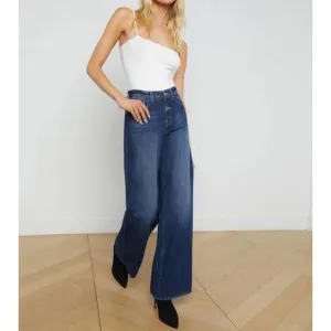 NEW L'AGENCE alicent wide leg jean in trenton