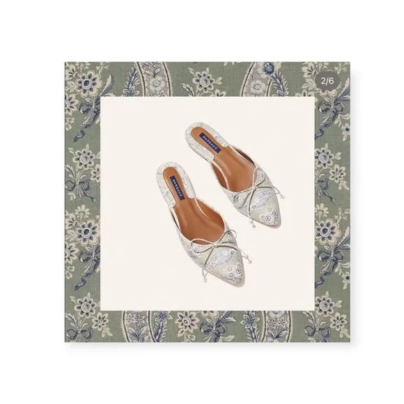 new Margaux x Schumacher Collab𖡛 Le Castellet Ballet Mule 𖡛 Gris Bleu 𖡛 41.5N