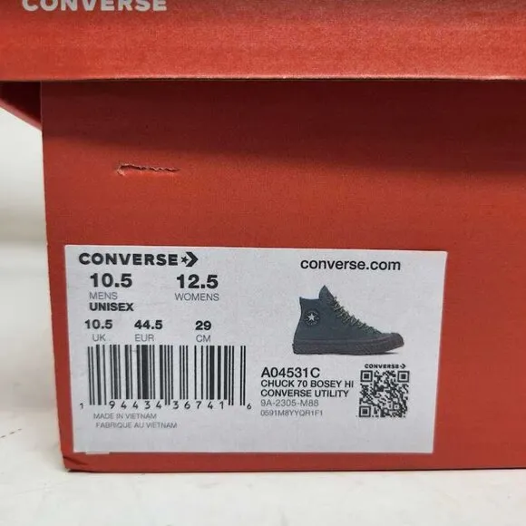 New men's 10.5 Converse Chuck 70 Bosey Hi Utility green sneakers A04531C