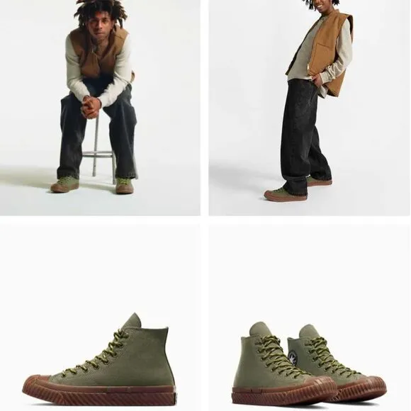 New men's 10.5 Converse Chuck 70 Bosey Hi Utility green sneakers A04531C