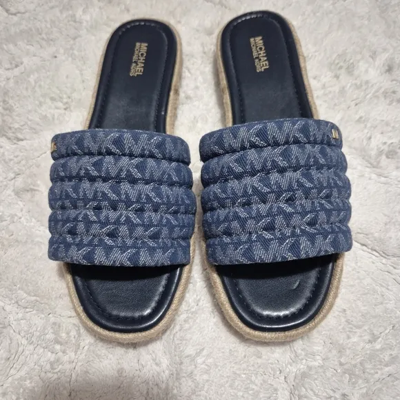 NEW Michael Kors Blue Women's Slide Sandals..SIZE:10