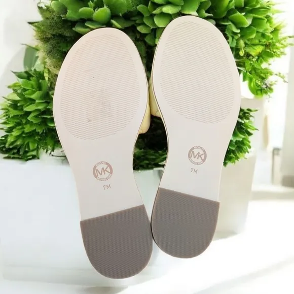 New Michael Kors Women's Rina Slide Sandals In Buttercup Size 7