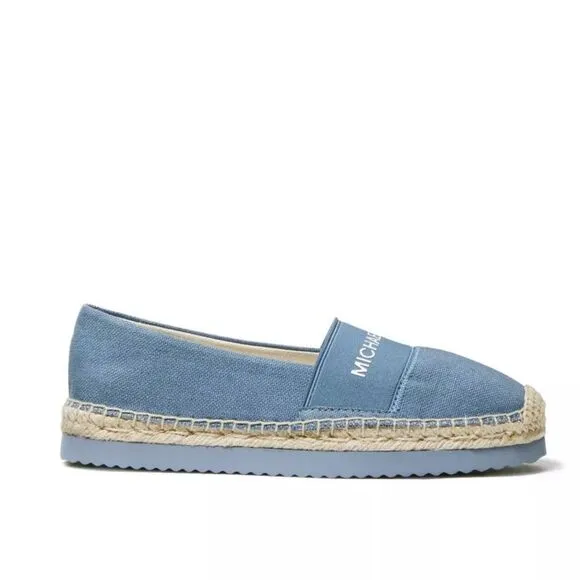 New! MICHAEL KORS Women's Vicky Espadrille Flats Shoes Denim Blue Size 9