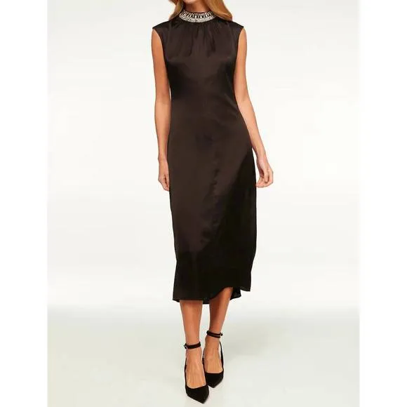 NEW MISA LOS ANGELES kira dress in black satin