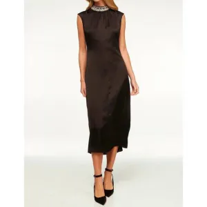 NEW MISA LOS ANGELES kira dress in black satin