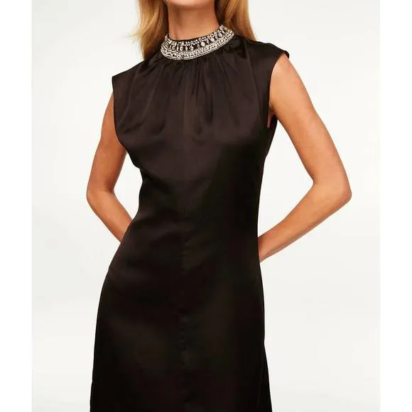 NEW MISA LOS ANGELES kira dress in black satin