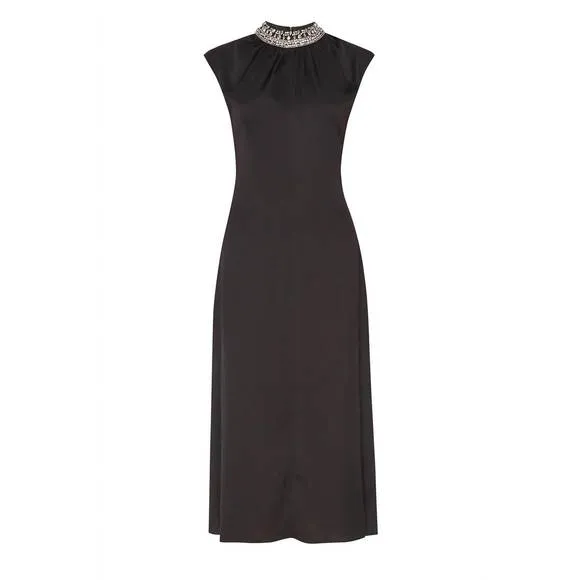 NEW MISA LOS ANGELES kira dress in black satin