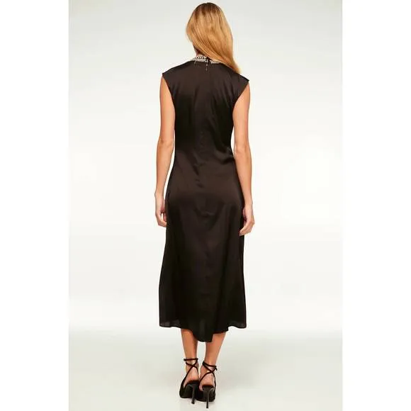 NEW MISA LOS ANGELES kira dress in black satin