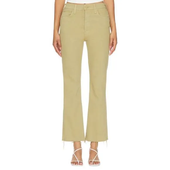 NEW MOTHER tripper flood fray jeans in cedar