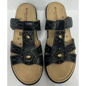NEW Naturalizer Journie N5 Comfort Sandal Slides Womens Size 9.5M Black Casual
