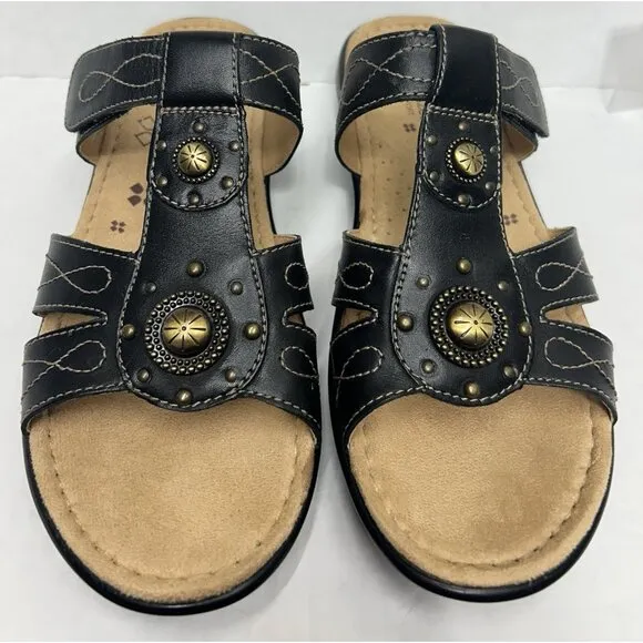 NEW Naturalizer Journie N5 Comfort Sandal Slides Womens Size 9.5M Black Casual
