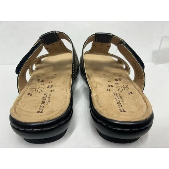 NEW Naturalizer Journie N5 Comfort Sandal Slides Womens Size 9.5M Black Casual