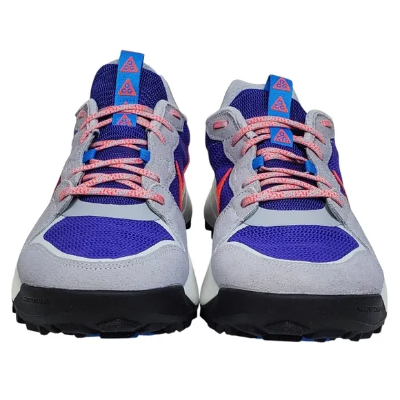 New Nike Acg lowcate sneakers men size 8 wolf grey bright crimson lace up suede