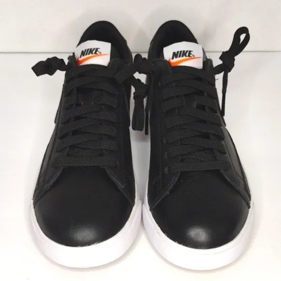 New Nike Women's Black Blazer Leather Low Top Slip on Sneakers US 6
