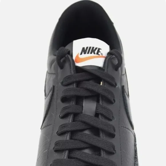 New Nike Women's Black Blazer Leather Low Top Slip on Sneakers US 6