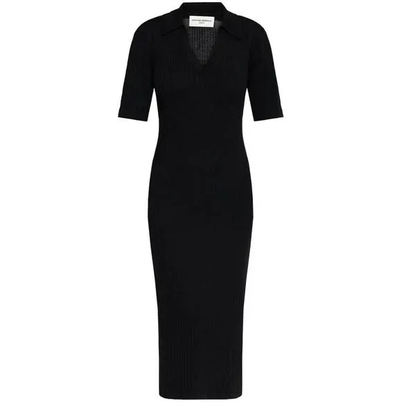 NEW OFFICINE GÉNÉRALE maissa polo dress in black