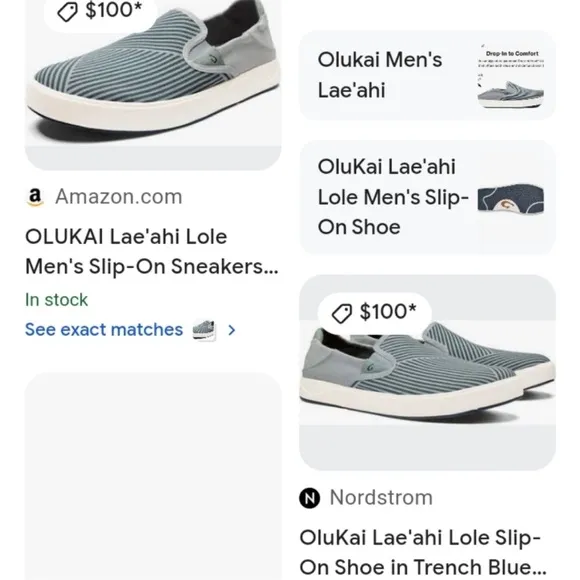 New!! Olukai Lae'ahi Lole trench blue slip ons. Size 10.5