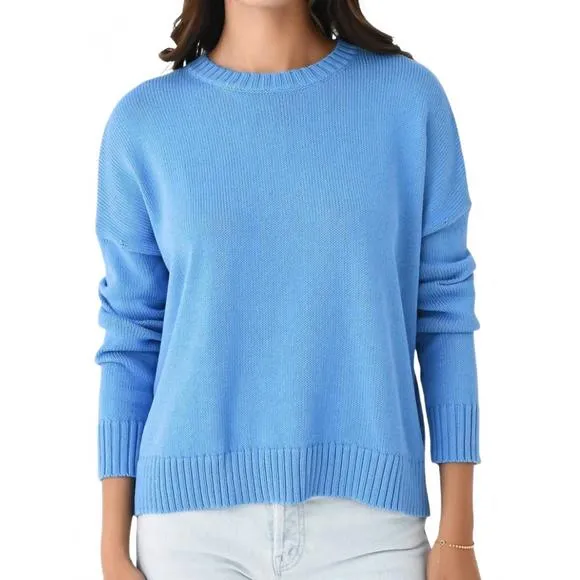 NEW ORGANIC BY JOHN PATRICK wide pullover in sky blue