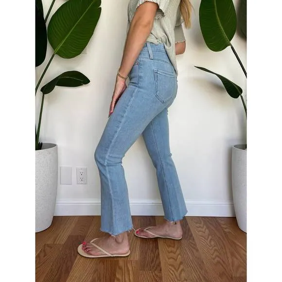 NEW PAIGE vintage colette raw hem jeans in park ave