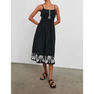 NEW RAILS baja dress in black/ivory
