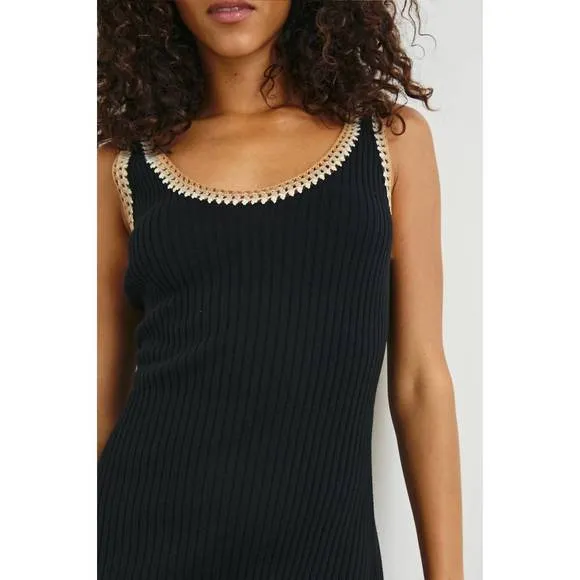 NEW RAILS colleen tank midi-dress in black