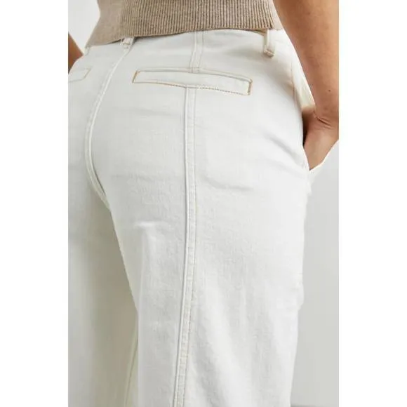 NEW RAILS getty crop utility wide leg jeans in vintage ecru
