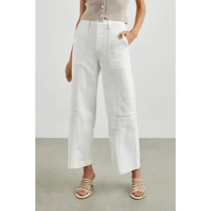 NEW RAILS getty crop utility wide leg jeans in vintage ecru