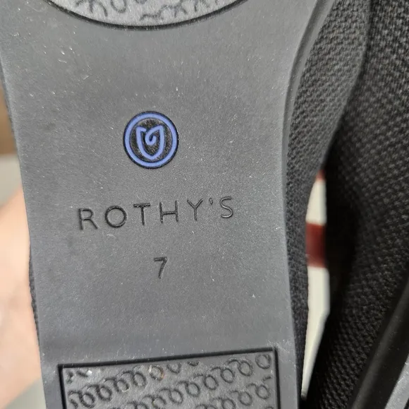 NEW Rothys rounded toe black flats shoes women size 7