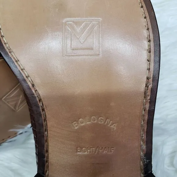NEW SANDRO MOSCOLONI Seneca Woven Tassel Bologna Loafer 8.5 M Brown leather