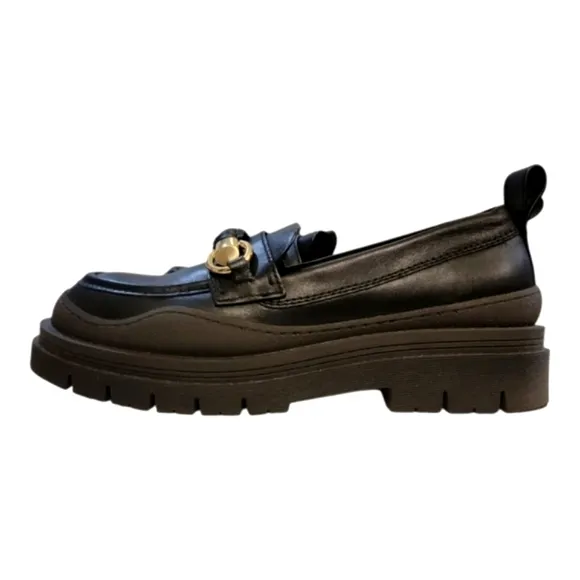 NEW See by Chloé Black Lylia Lug Loafers Black Size 40 10