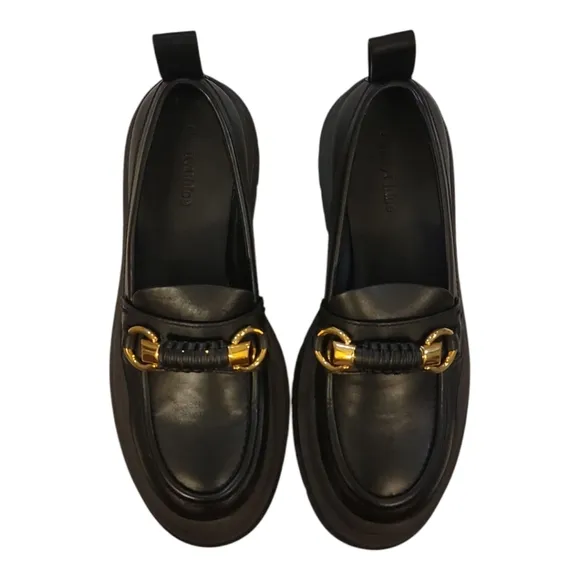 NEW See by Chloé Black Lylia Lug Loafers Black Size 40 10