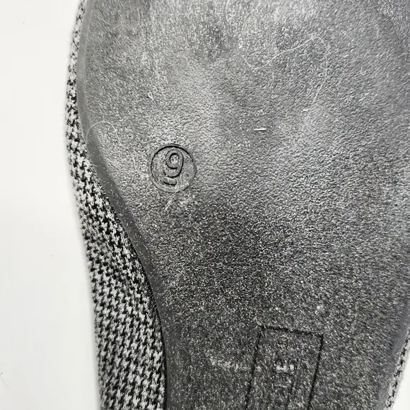NEW Seychelles Houndstooth Grey Black Slip On Ballet Flats Women's Size 9
