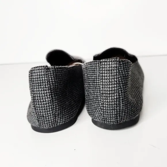NEW Seychelles Houndstooth Grey Black Slip On Ballet Flats Women's Size 9
