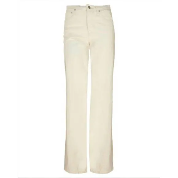 NEW SIMKHAI women's sawyer relaxed taper jean in ecru