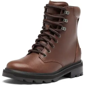 NEW SOREL Women's Lennox Lace Waterproof Boots Tobacco Black Size 7