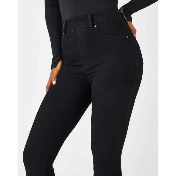 NEW SPANX everywear black flare jeans in black