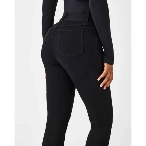 NEW SPANX everywear black flare jeans in black