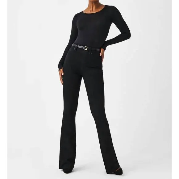 NEW SPANX everywear black flare jeans in black