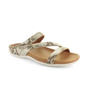 NEW STRIVE women's trio sandals in met snake