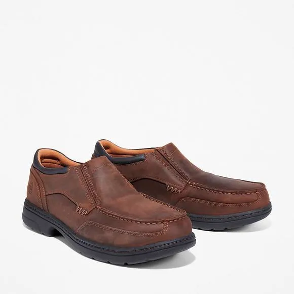 NEW TIMBERLAND men's branston casual alloy toe work shoe in brown