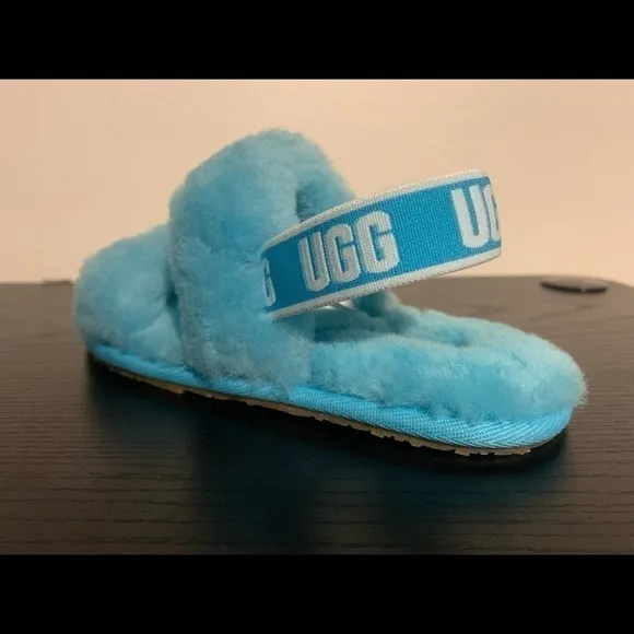New TODDLER KIDS UGG OH YEAH OASIS BLUE SANDALS SLIDE SLIPPER # boy girl unisex