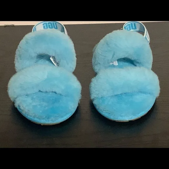 New TODDLER KIDS UGG OH YEAH OASIS BLUE SANDALS SLIDE SLIPPER # boy girl unisex