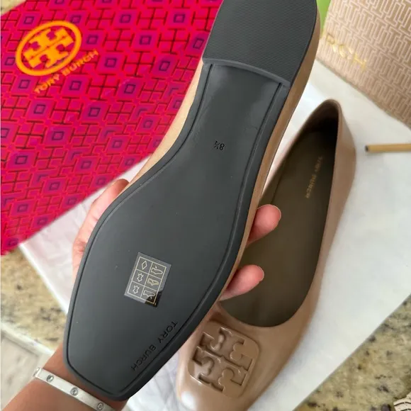 New tory burch Georgia Ballet Color: BRIGHT ALMOND / BRIGHT ALMOND