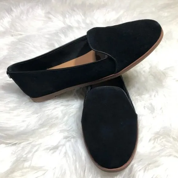 NEW UGG Bonnie Suede Loafers Black Womens 6.5