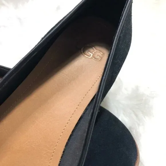 NEW UGG Bonnie Suede Loafers Black Womens 6.5