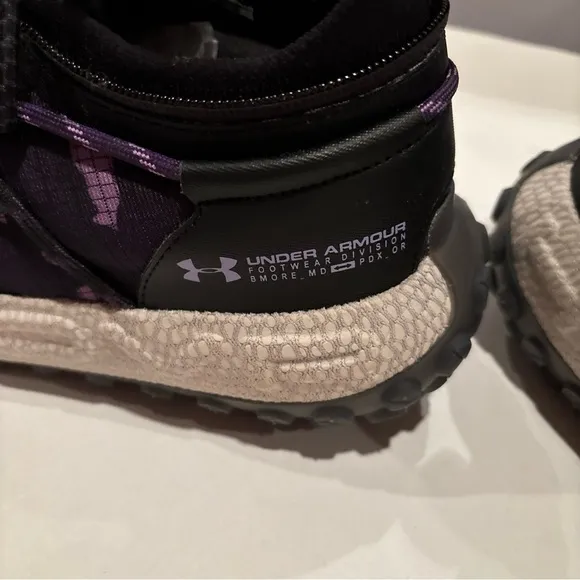 NEW Under Armour HOVR Summit Fat Tire Purple Camo Men’s Size 12.5 With Cuffs