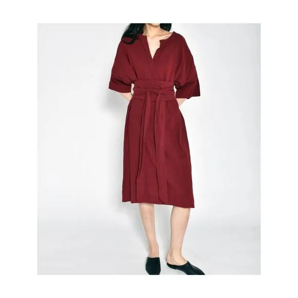 NEW UZI NYC belt dress in garnet
