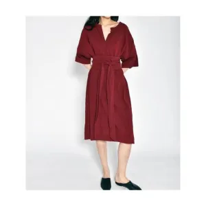 NEW UZI NYC belt dress in garnet