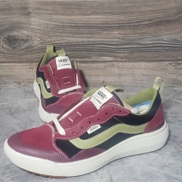 New Vans Ultrarange Exo Burgundy Red Black Outdoor Running Sneakers
