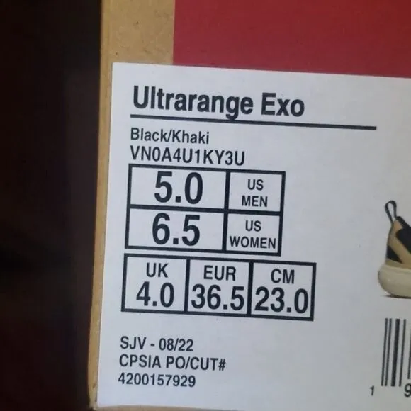New Vans Ultrarange Exo Khaki Black Lightweight Outdoor Running Sneakers